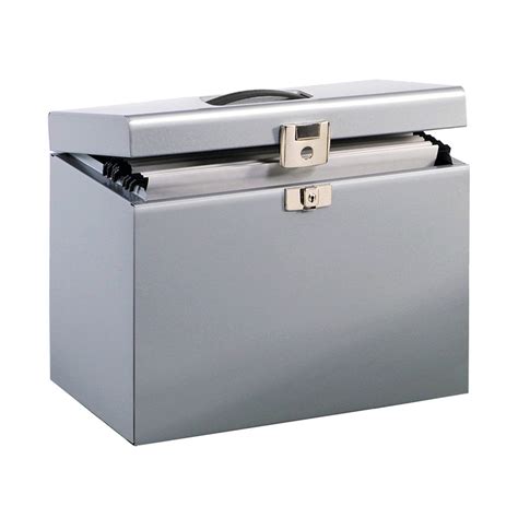 a4 metal box file silver|a4 lockable box file.